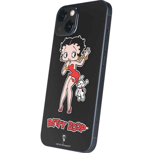 Betty Boop With Puppy iPhone 14 Plus Skin